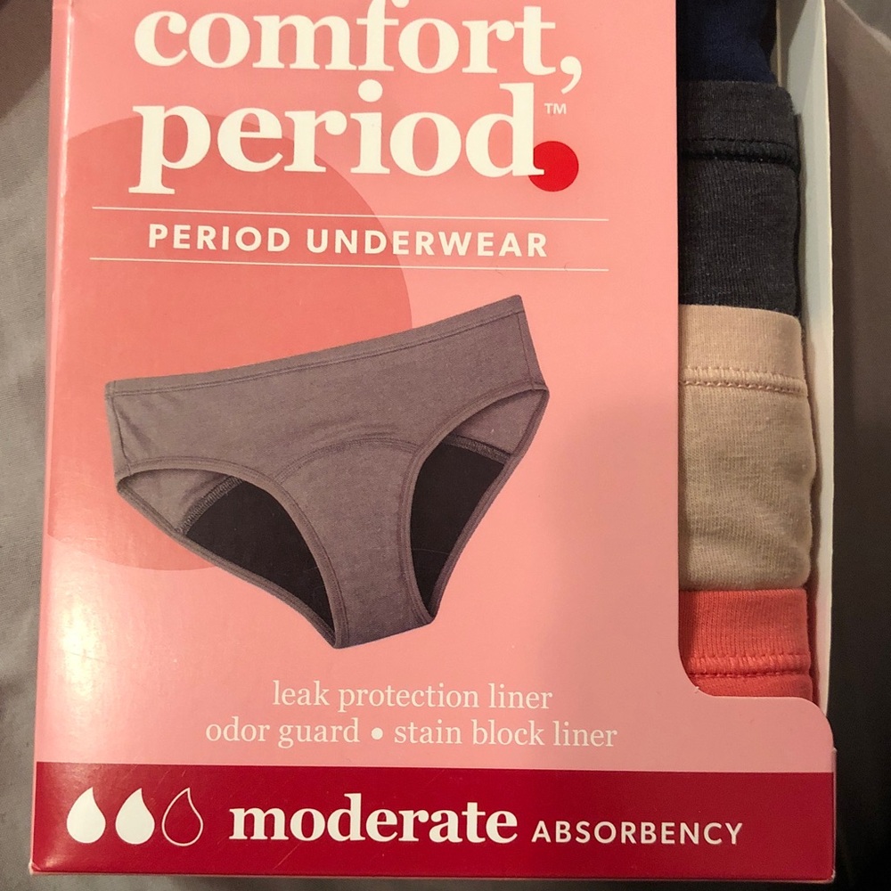 Hanes Comfort Period Underwear, Size 10 - 4 Pack